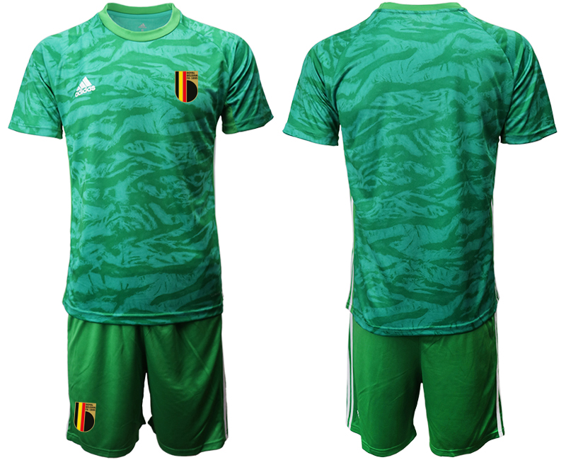 Men 2021 European Cup Belgium green goalkeeper Soccer Jersey1->belgium jersey->Soccer Country Jersey